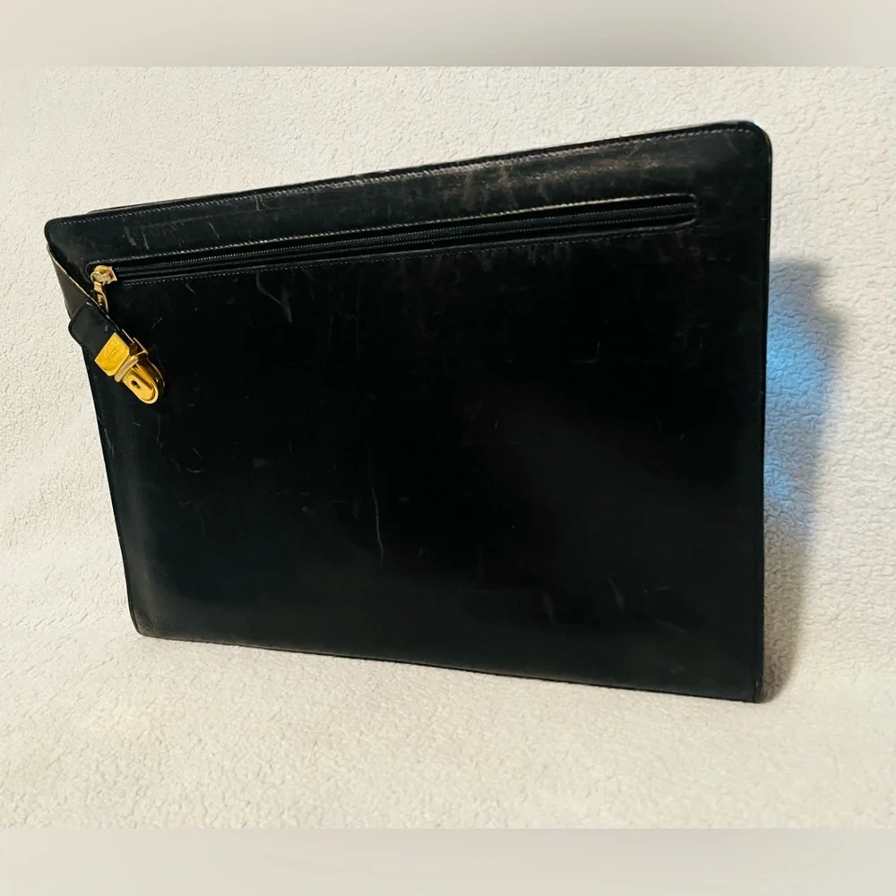 Bally Black Leather Large Clutch/Organizer - Picture 2 of 11